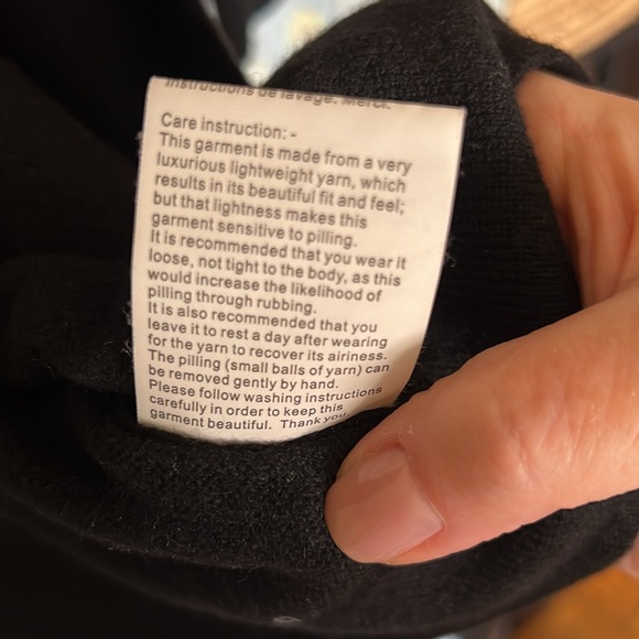 MAGASCHONI black cashmere sweater Size L - Picture 5 of 6